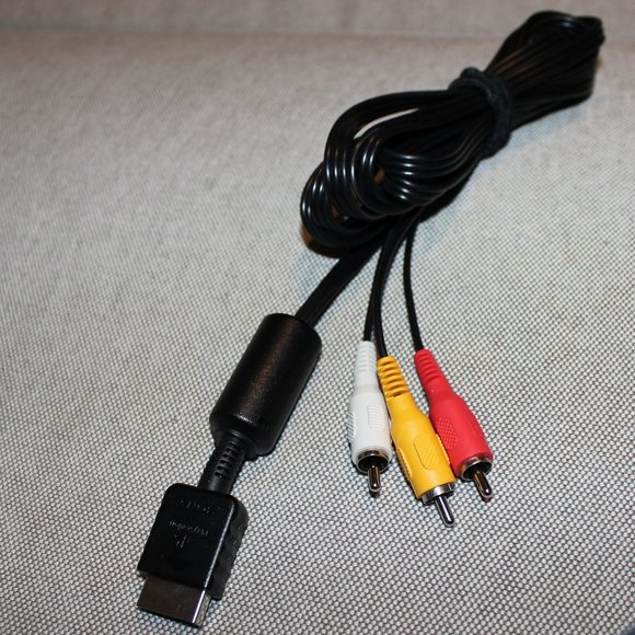FR€E WITH ANY PURCHASE❤️Original Sony Playstation PS2 PS3 AV cable connector - Picture 1 of 3